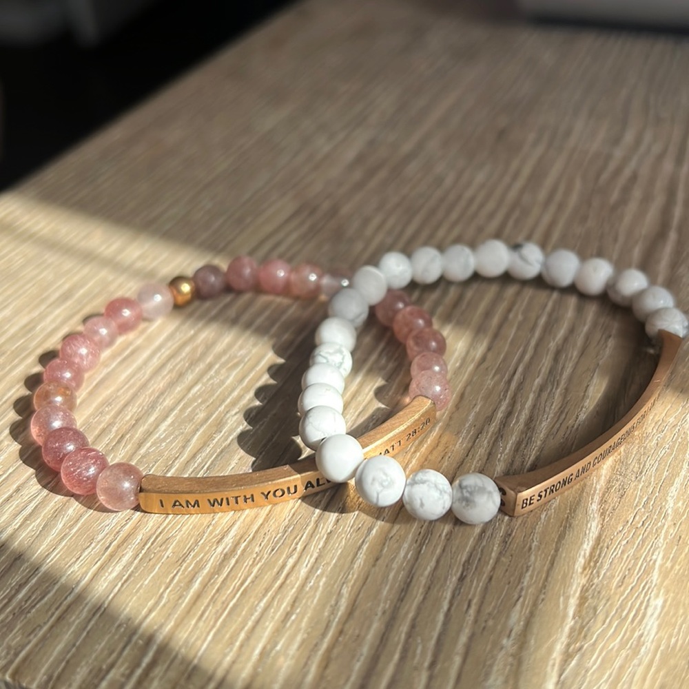 Inspire Me Bracelet Rose Quartz and Marble Set